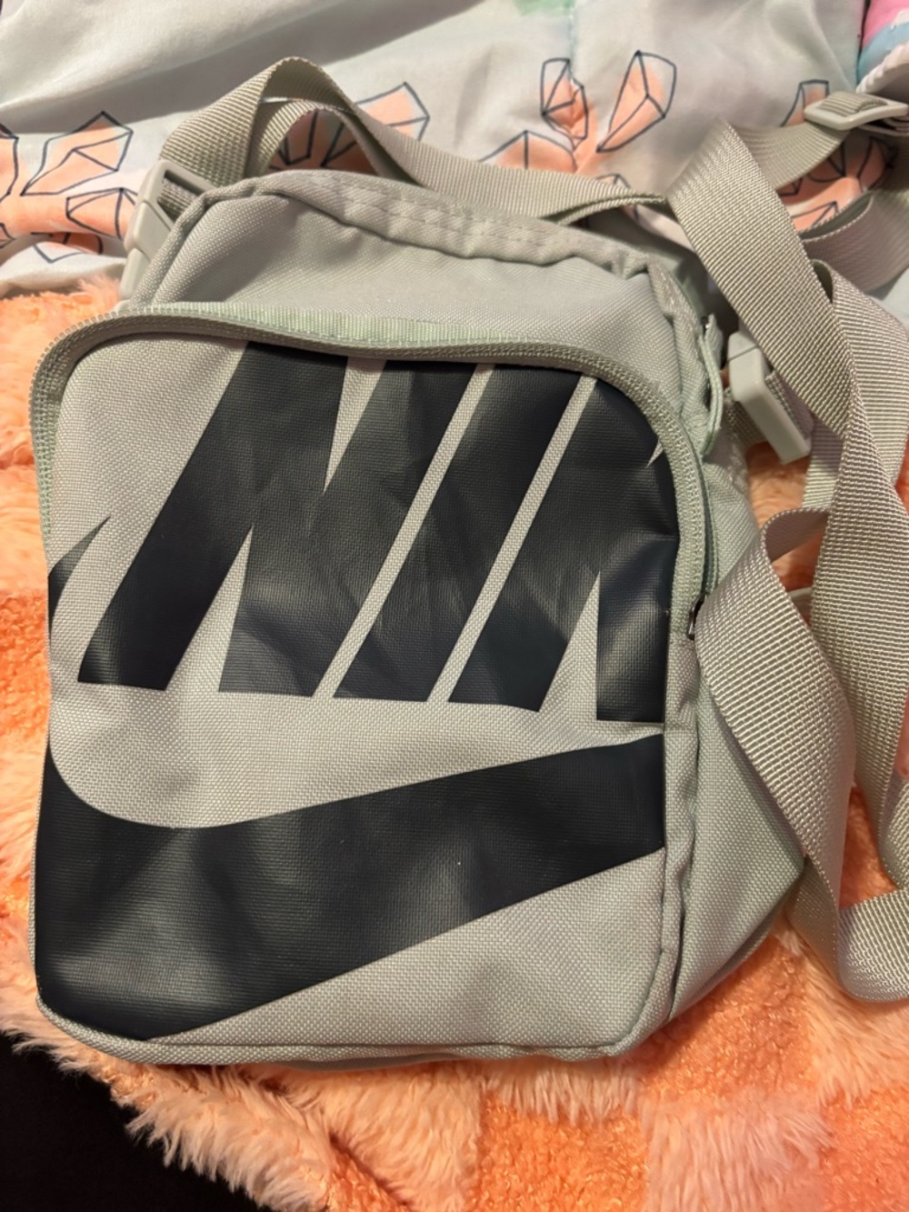 Nike Light blue Crossbody Bag with Black Logo